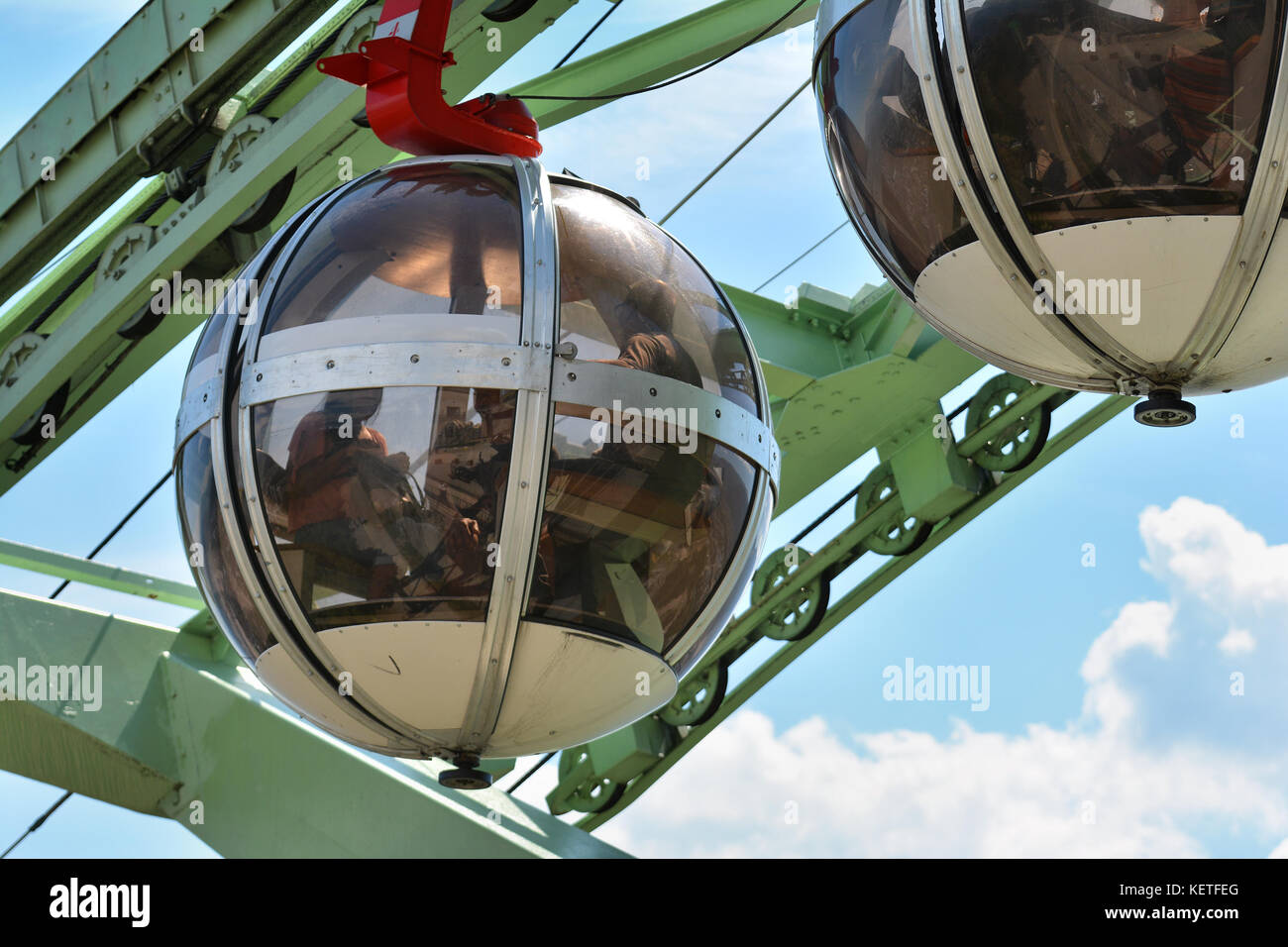 The bubbles - gondola spherical cable car taking passengers from the ...