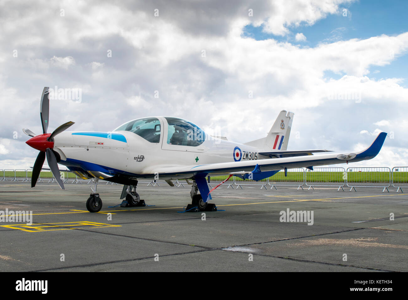 RAF's new trainer Grob Prefect at RAF Cranwell families day Stock Photo