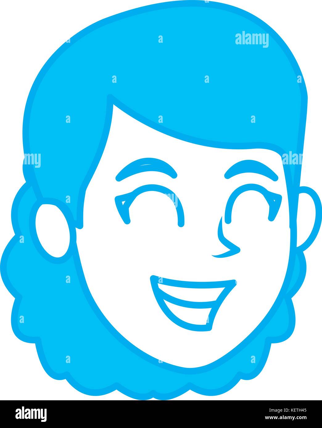 Woman smiling cartoon Stock Vector Image & Art - Alamy