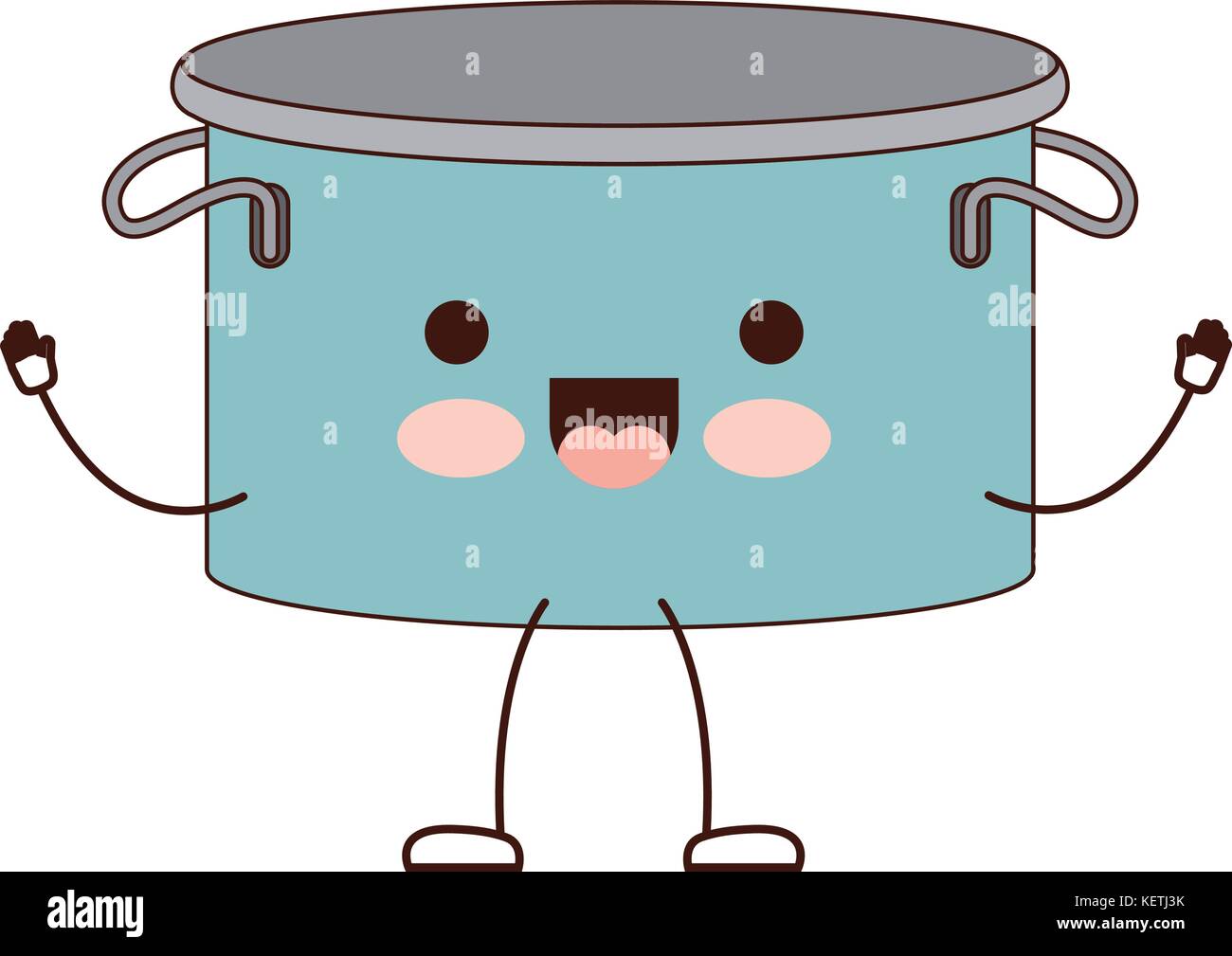 cooking pot without lid colorful cartoon silhouette Stock Vector Image &  Art - Alamy