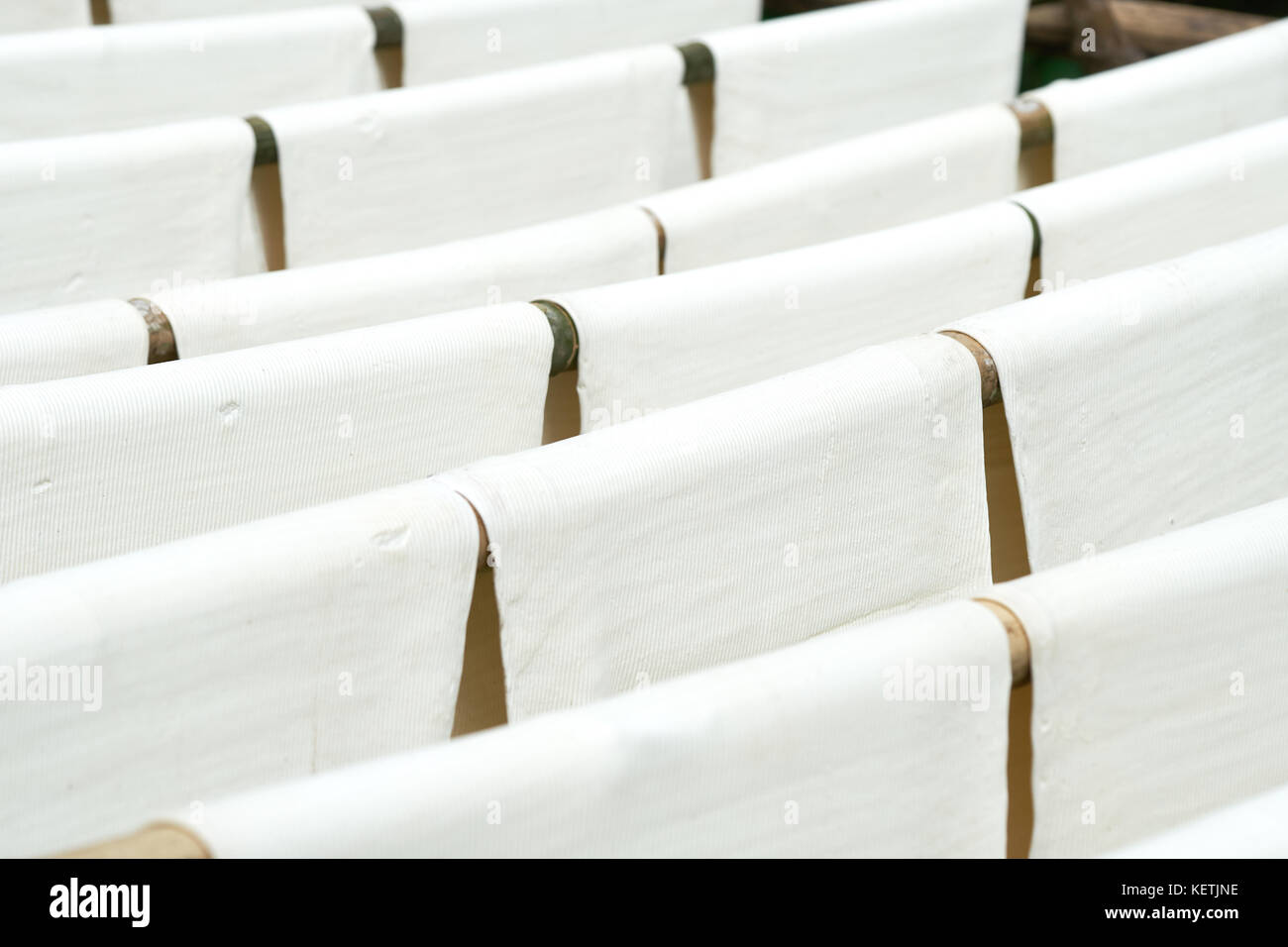 Rubber sheets dry The raw rubber latex is made of acid, which makes it