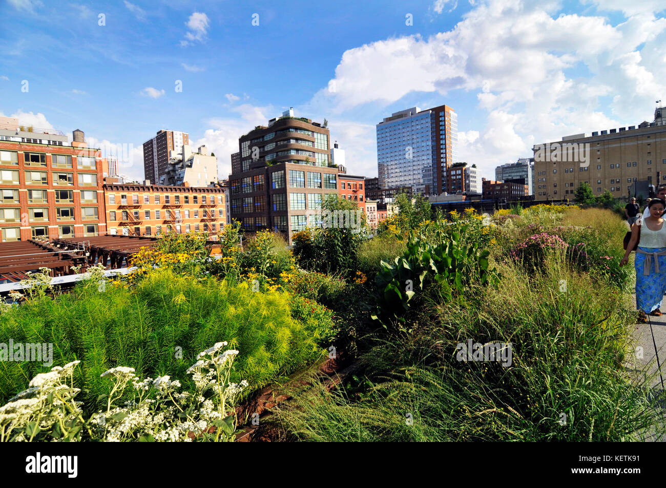 The  High Line Park in Manhattan, New York. Stock Photo
