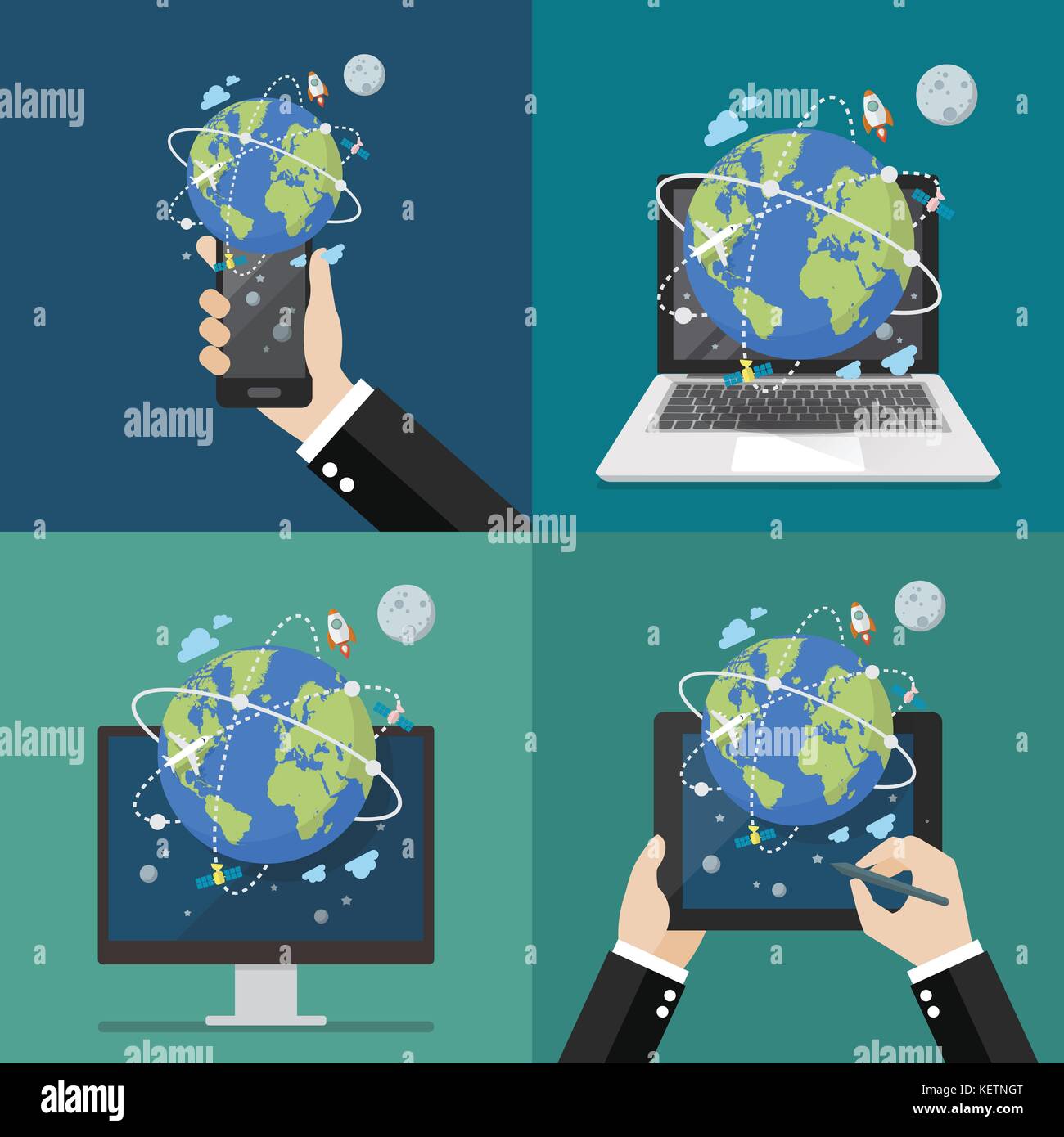 Global network connection technology. Vector illustration Stock Vector ...