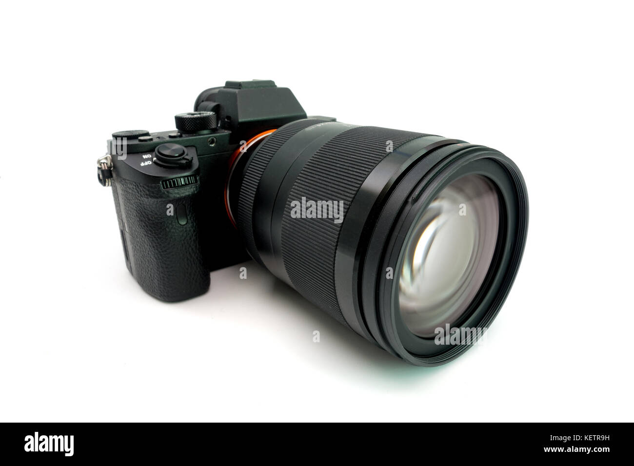 digital mirrorless photo camera with zoom lenses Stock Photo Alamy