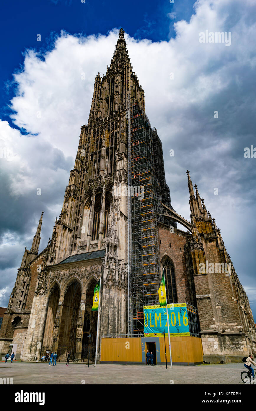 Ulm, Germany June 17, 2016: Ulm Cathedral (Ulmer Münster) Stock Photo