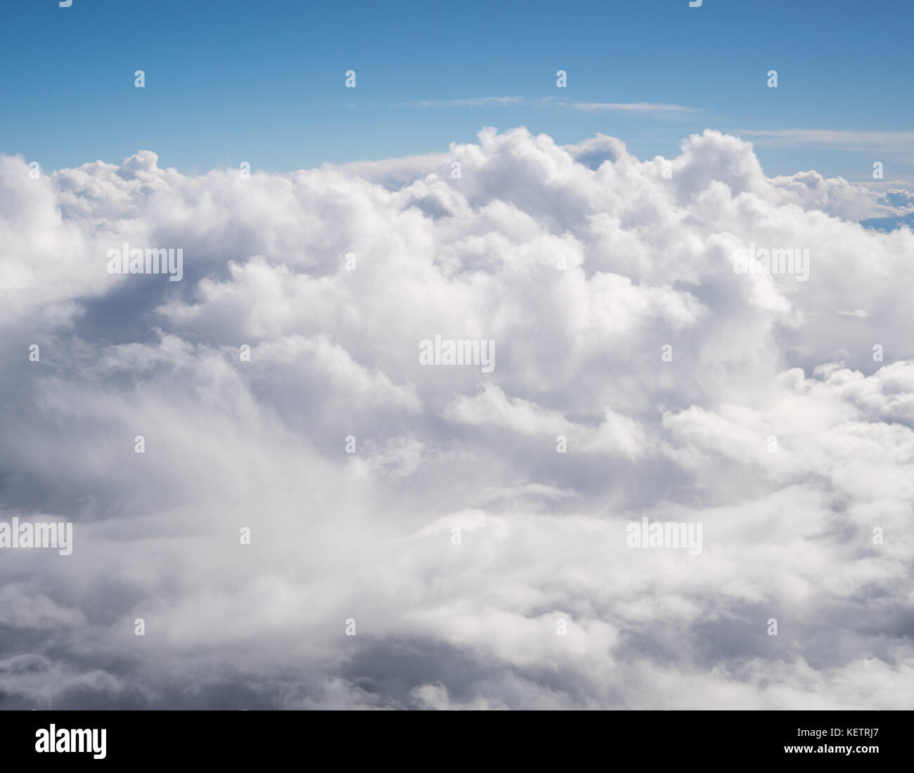 blue sky with the clouds from the plane view Stock Photo - Alamy