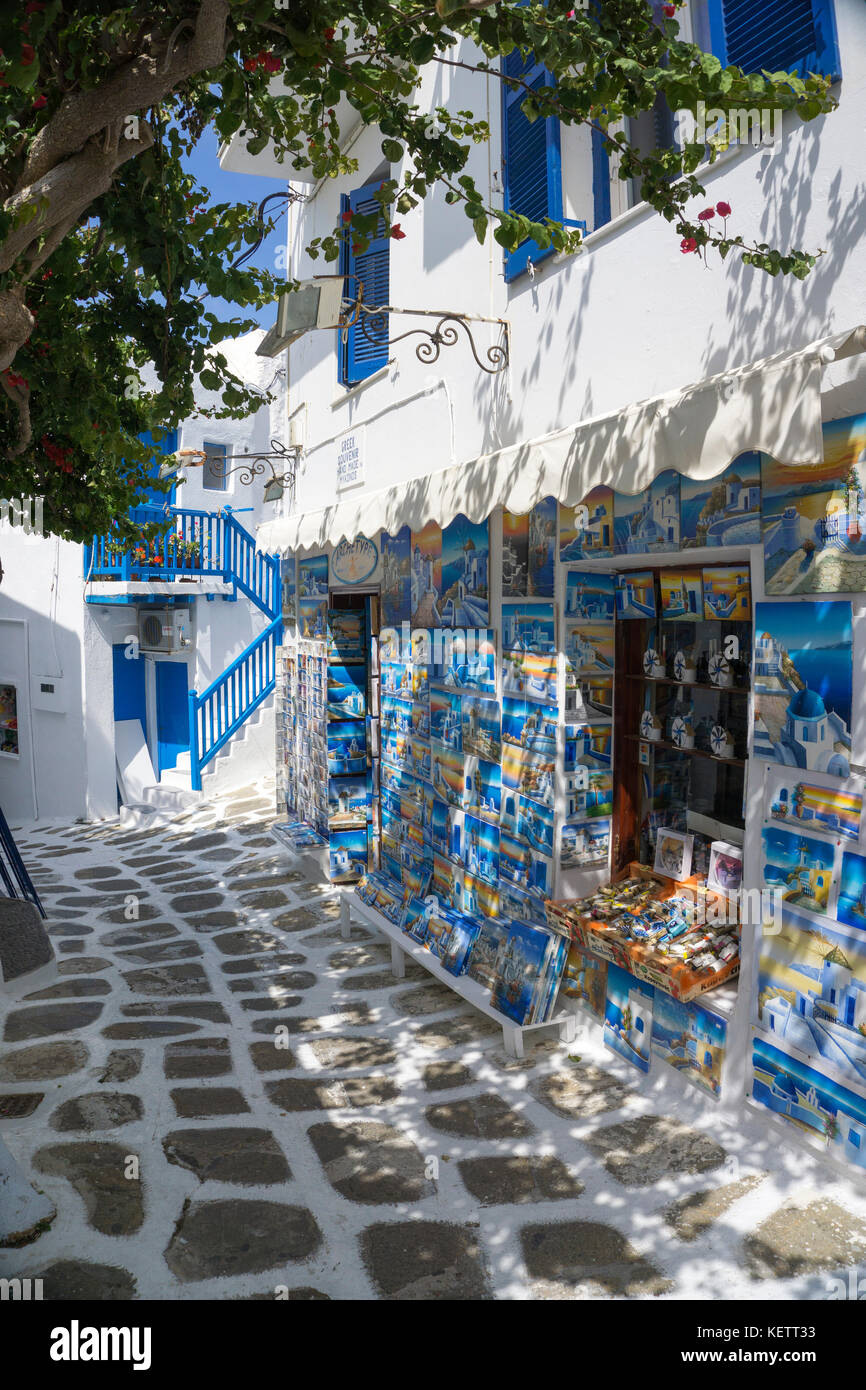 Mykonos town shops hi-res stock photography and images - Alamy