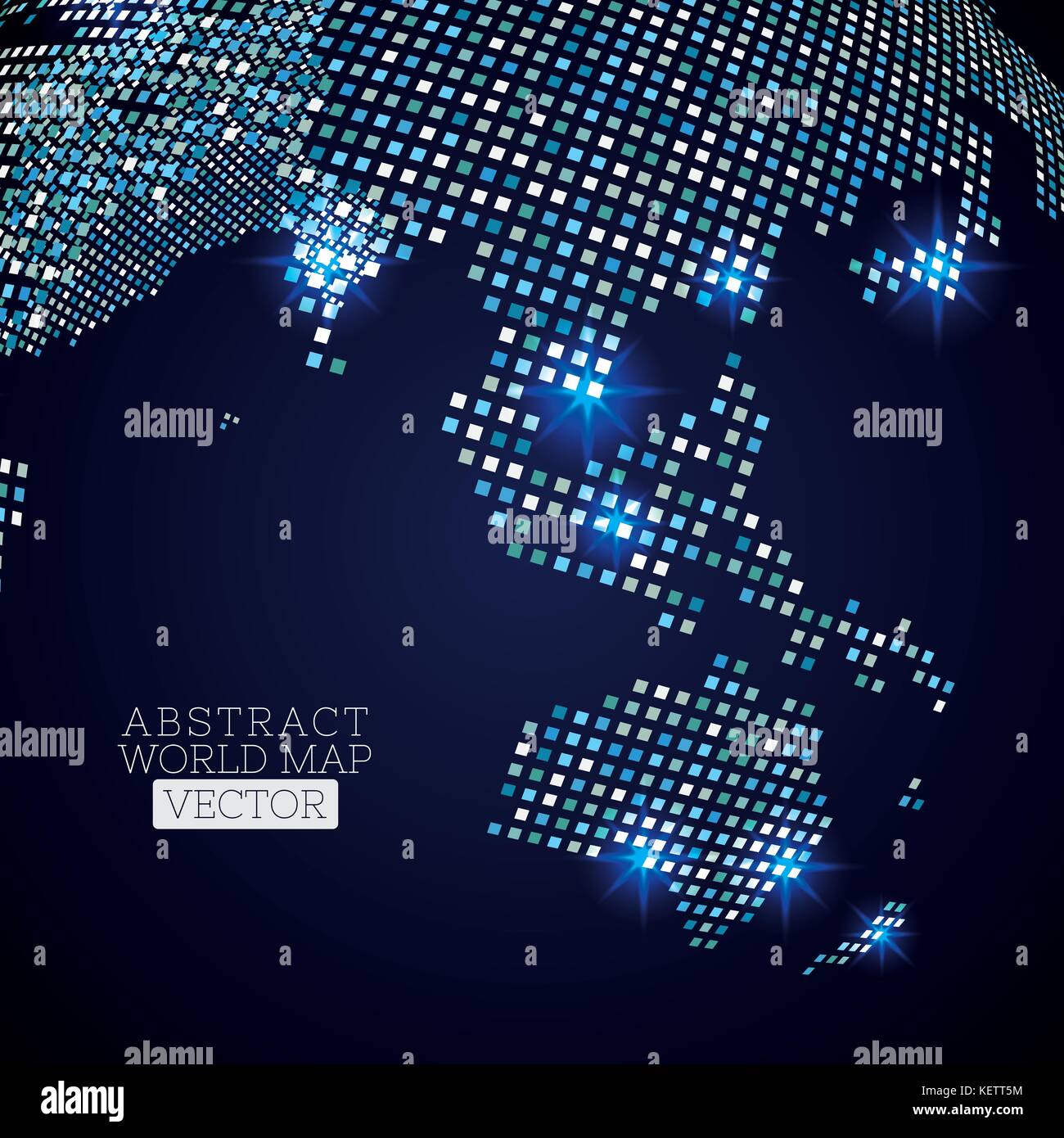 PrintPixel dot world map with glowing locations. Global technology ...