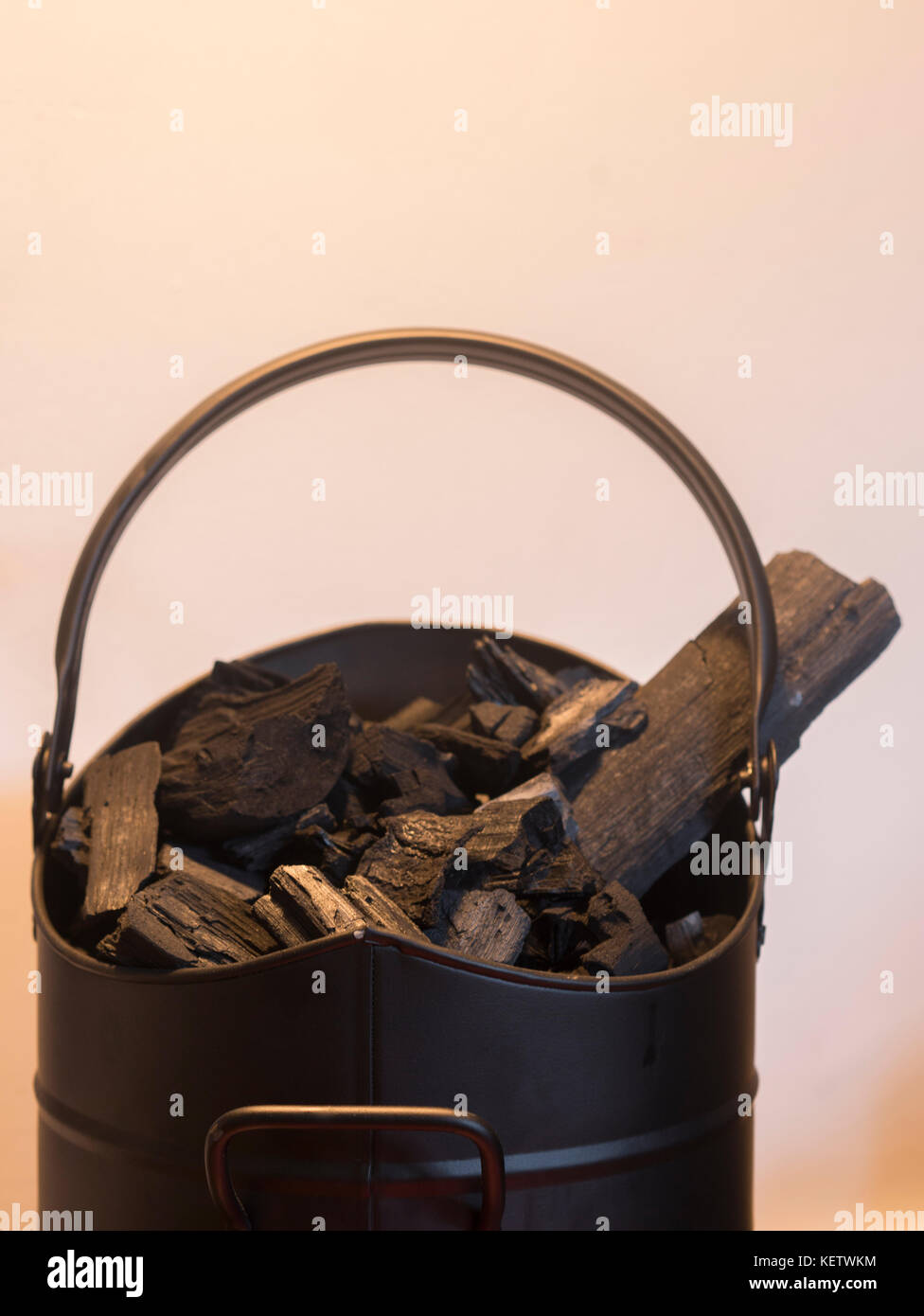 Coal scuttle charcoal scuttle Stock Photo Alamy