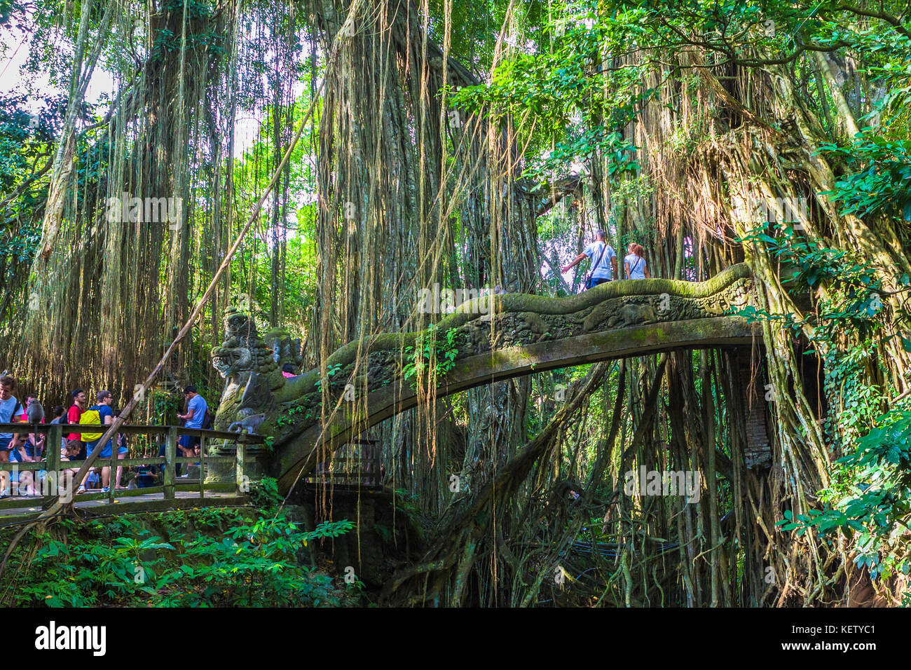 : The Ubud Monkey Forest Temple on Bali, Indonesia. Stock Photo