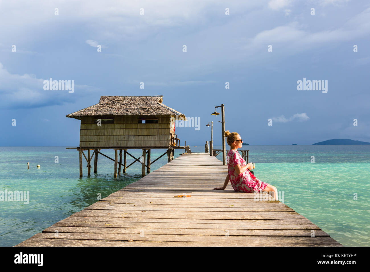 Young Woman without Bra on the Tropical Beach of Bali Island. Bikini Girl  Freedom Concept. Indonesia. Stock Image - Image of background, lady:  97514355
