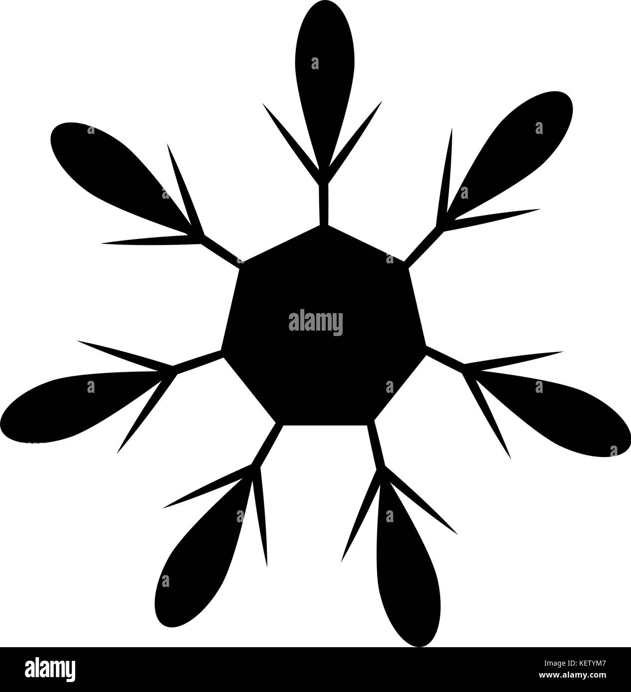 Isolated snowflake illustration Stock Vector Image & Art - Alamy