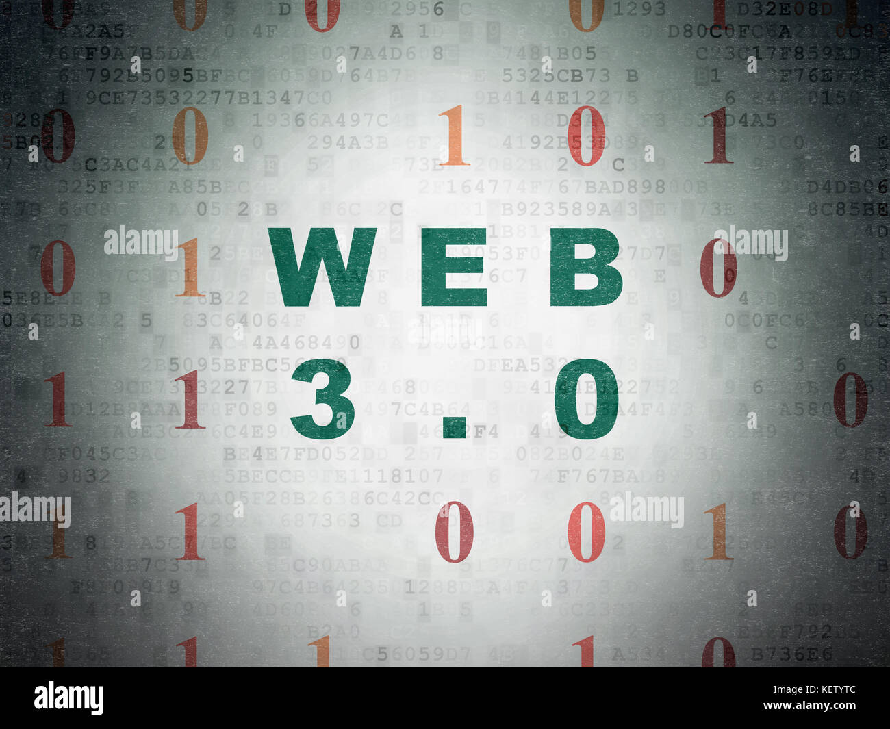 Web development concept: Web 3.0 on Digital Data Paper background Stock ...