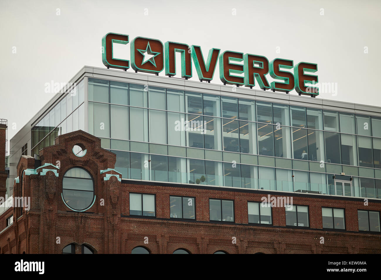 Boston Massachusetts New England North America USA, Converse WORLD  HEADQUARTERS Lovejoy Wharf Stock Photo - Alamy