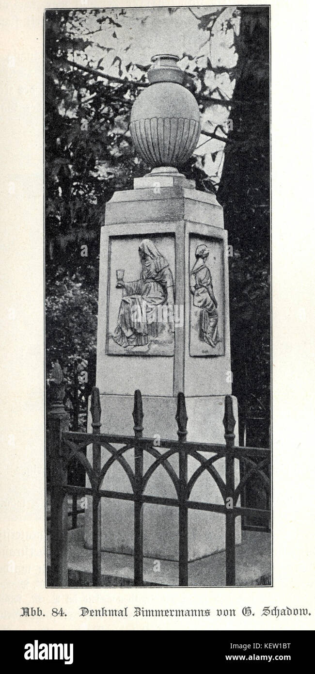 Denkmal von Johann Gottfried Schadow Stock Photo
