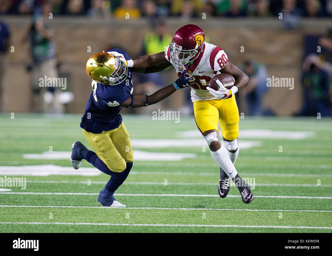 South Bend, Indiana, USA. 21st Oct, 2017. USC wide receiver Deontay ...