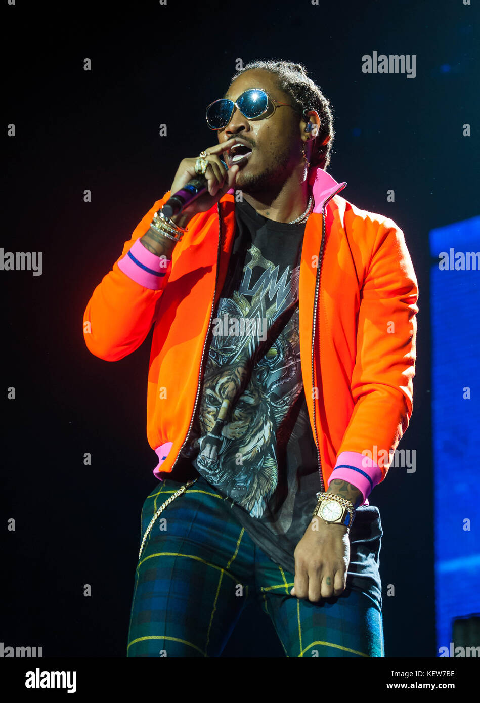 London, United Kingdom. 23rd Oct, 2017. Rapper Future performs on stage ...