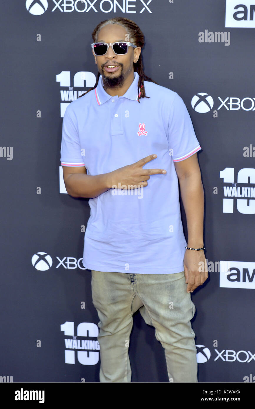 Lil Jon attends AMC's 'The Walking Dead' Season 8 Premiere and the 100th Episode celebration at Greek Theatre on October 22, 2017 in Los Angeles, California. | Verwendung weltweit Stock Photo