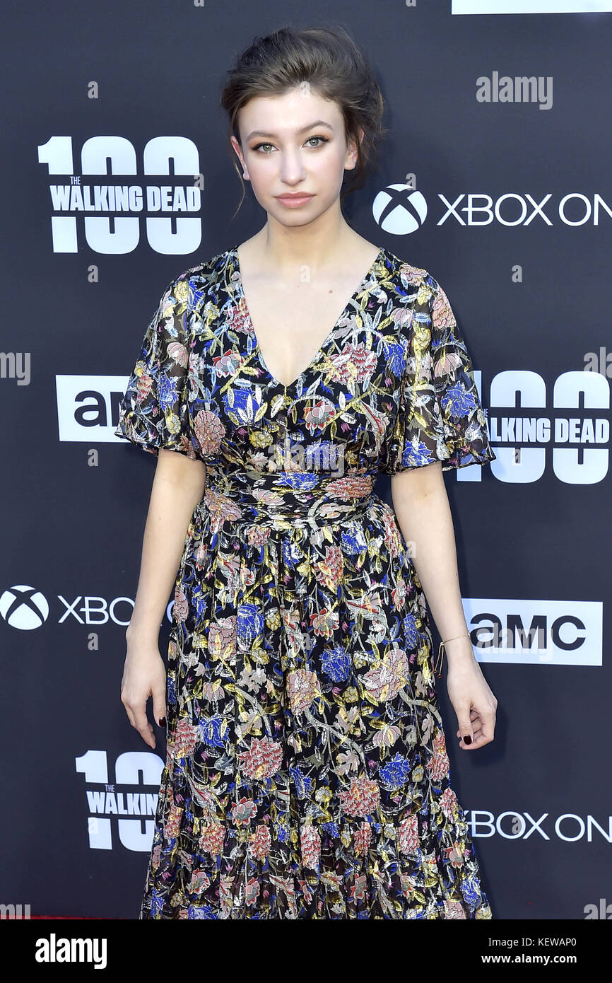 Katelyn Nacon Attends Amc S The Walking Dead Season 8 Premiere And Stock Photo Alamy