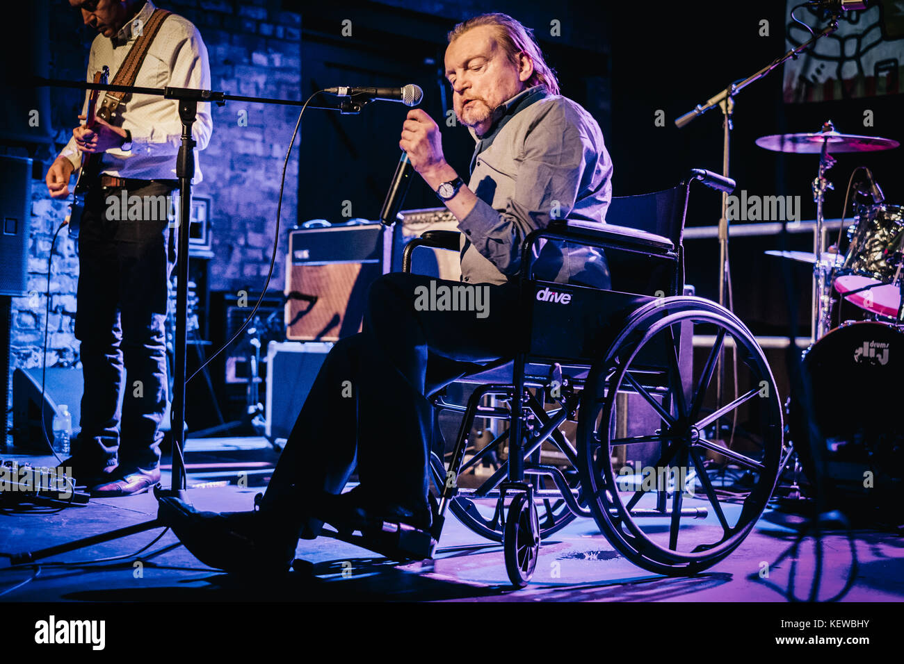 Newcastle, UK. 23rd Oct, 2017. The Fall perform onstage at Boiler Shop, Newcastle Upon Tyne. 23/10/17 Credit: Thomas Jackson/Alamy Live News Stock Photo