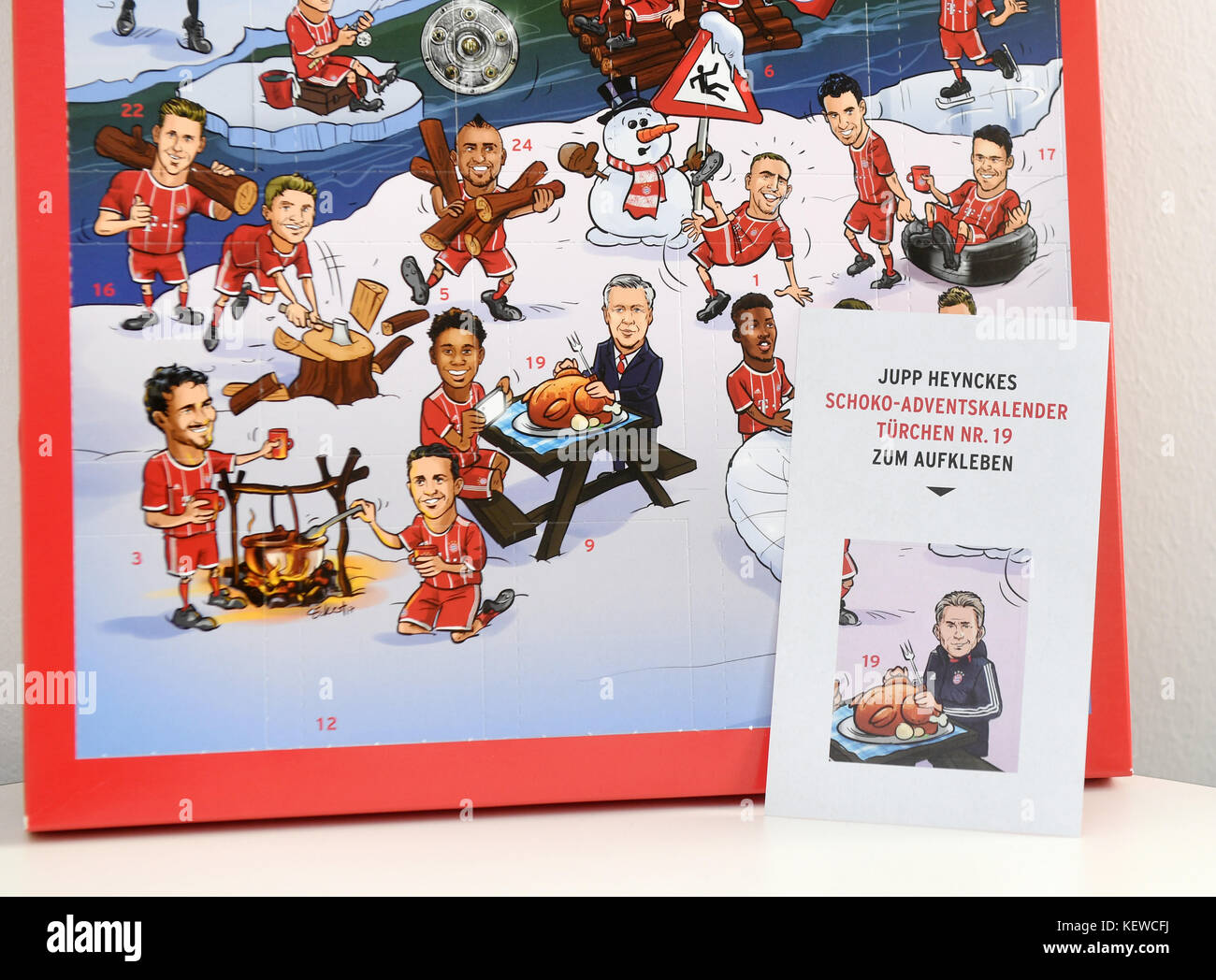 ILLUSTRATION An FC Bayern Munich advent calandar featuring the team's