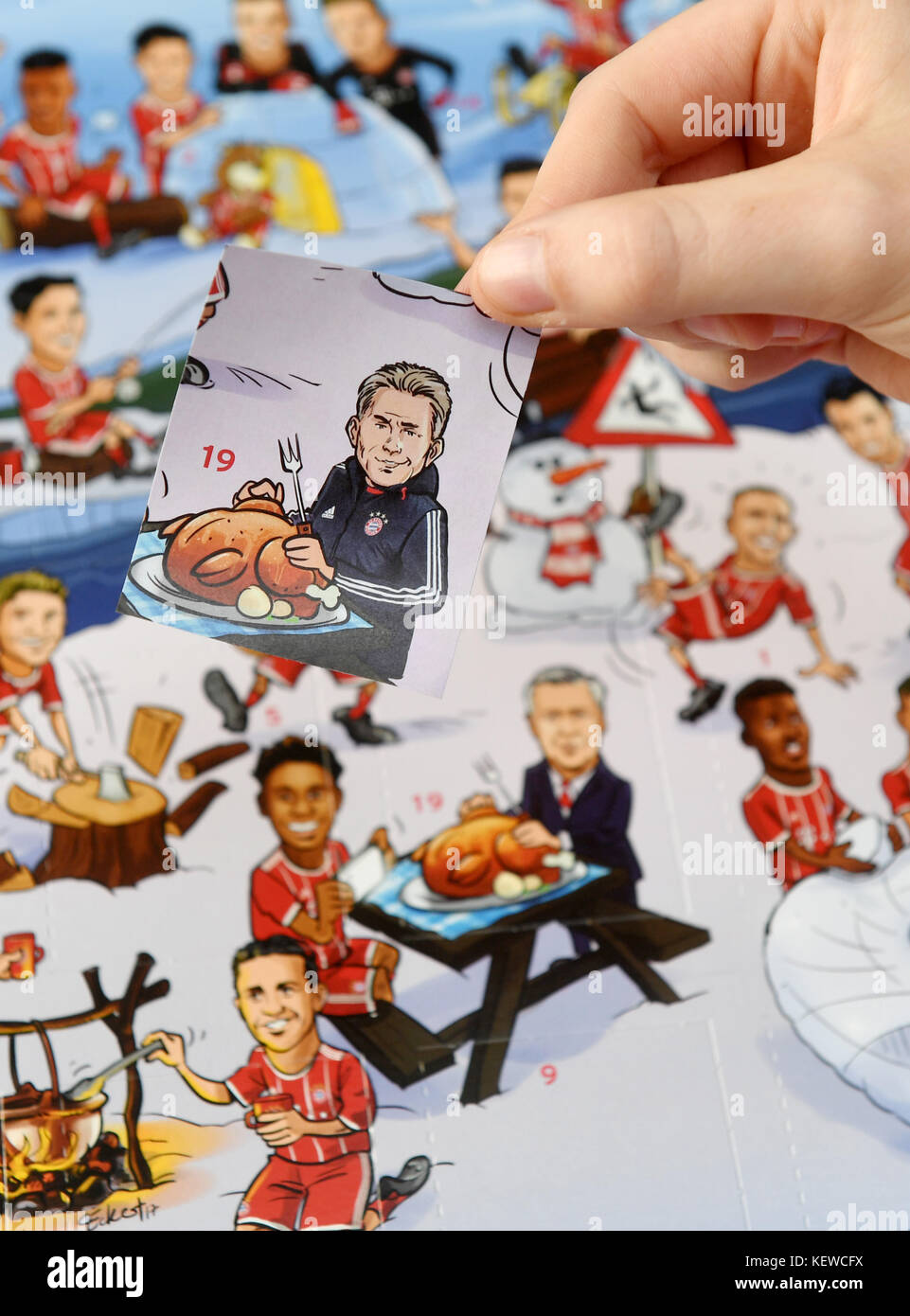 ILLUSTRATION An FC Bayern Munich advent calandar featuring the team's