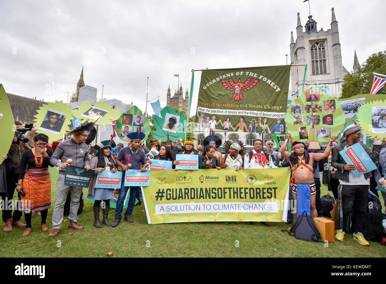 London, UK. 24 October 2017. Indigenous people from South America and ...