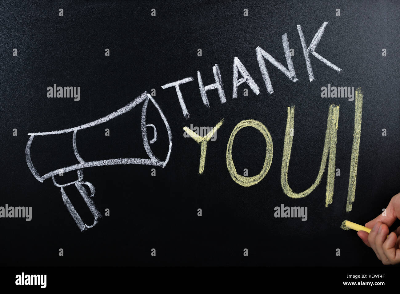 Close-up Of Thank You Concept Written On Blackboard Stock Photo - Alamy