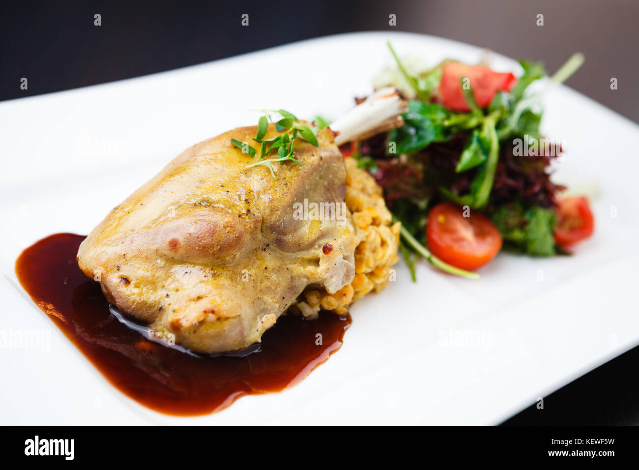 Smoked ham hock Stock Photo