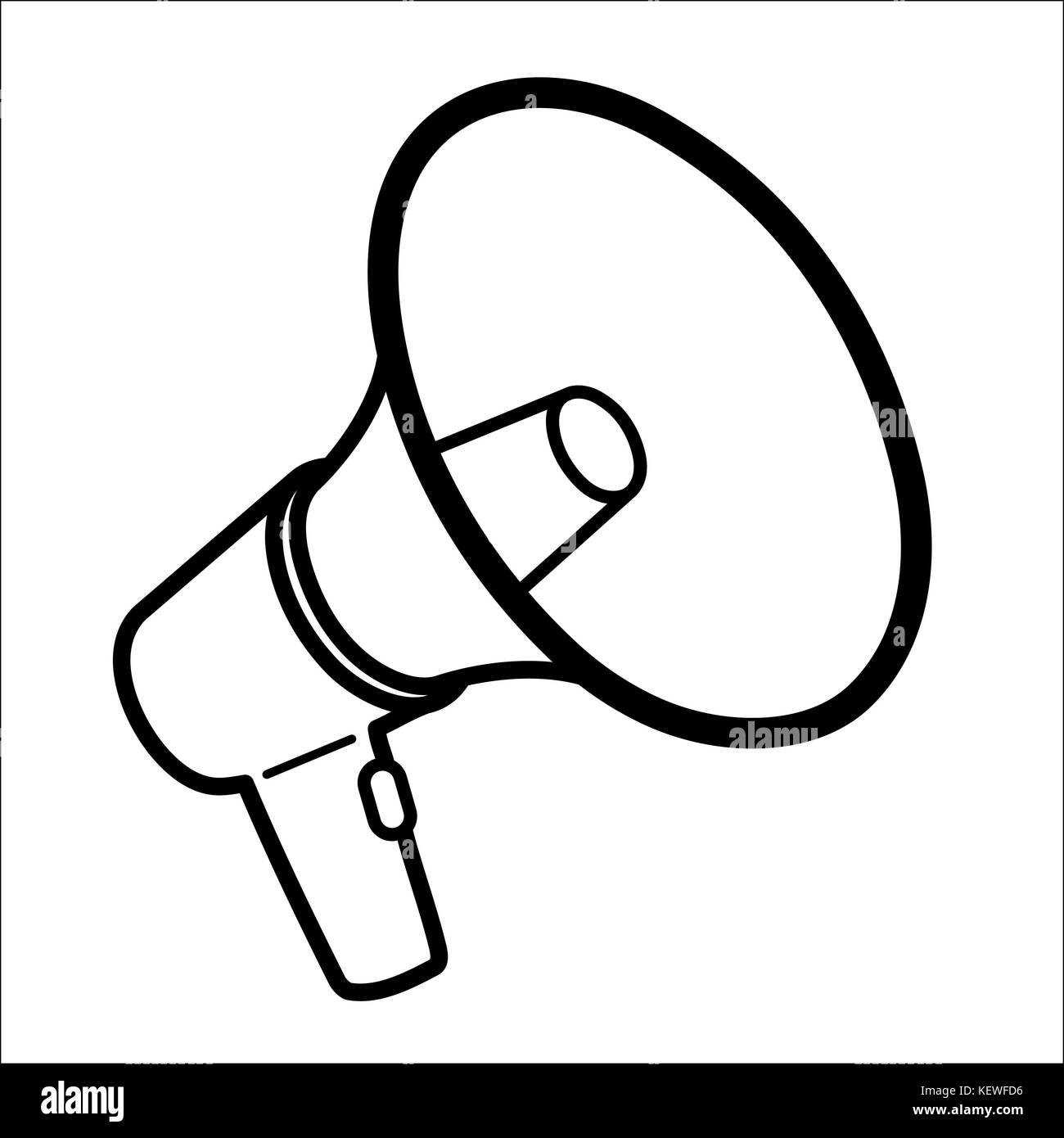 Megaphone or bullhorn for amplifying the voice for protests rallies or