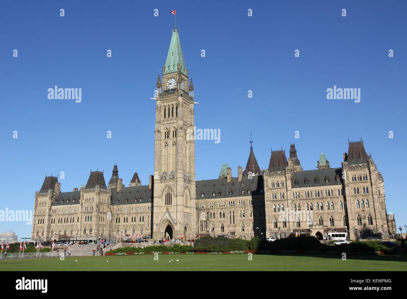 Centre Block of Parliament Hill, Ottawa, Ontario, Canada Stock Photo ...