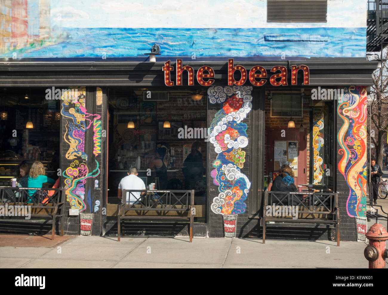 the bean coffee shop East Village nyc Stock Photo Alamy