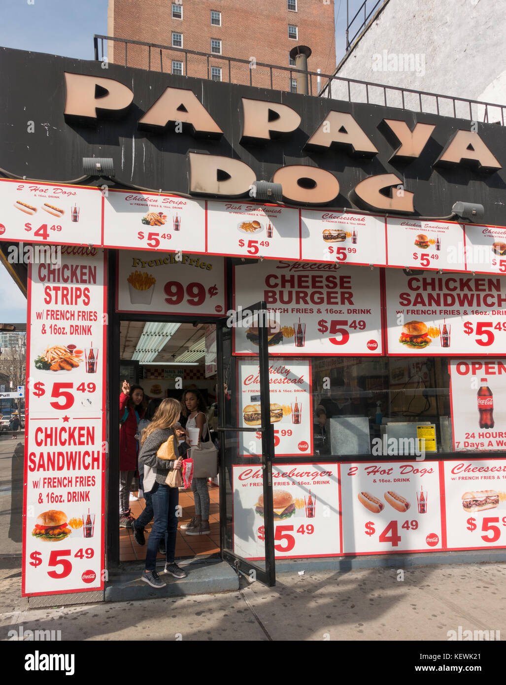 Papaya Dog restaurant NYC Stock Photo Alamy