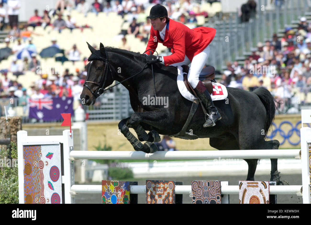 Olympic Games, Sydney 2000, Beat Maendli (SUI) riding Pozitano Stock