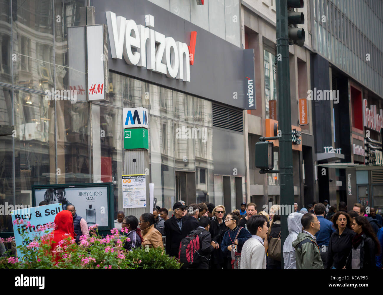 A Verizon Wireless store in Herald Square in New York on Friday