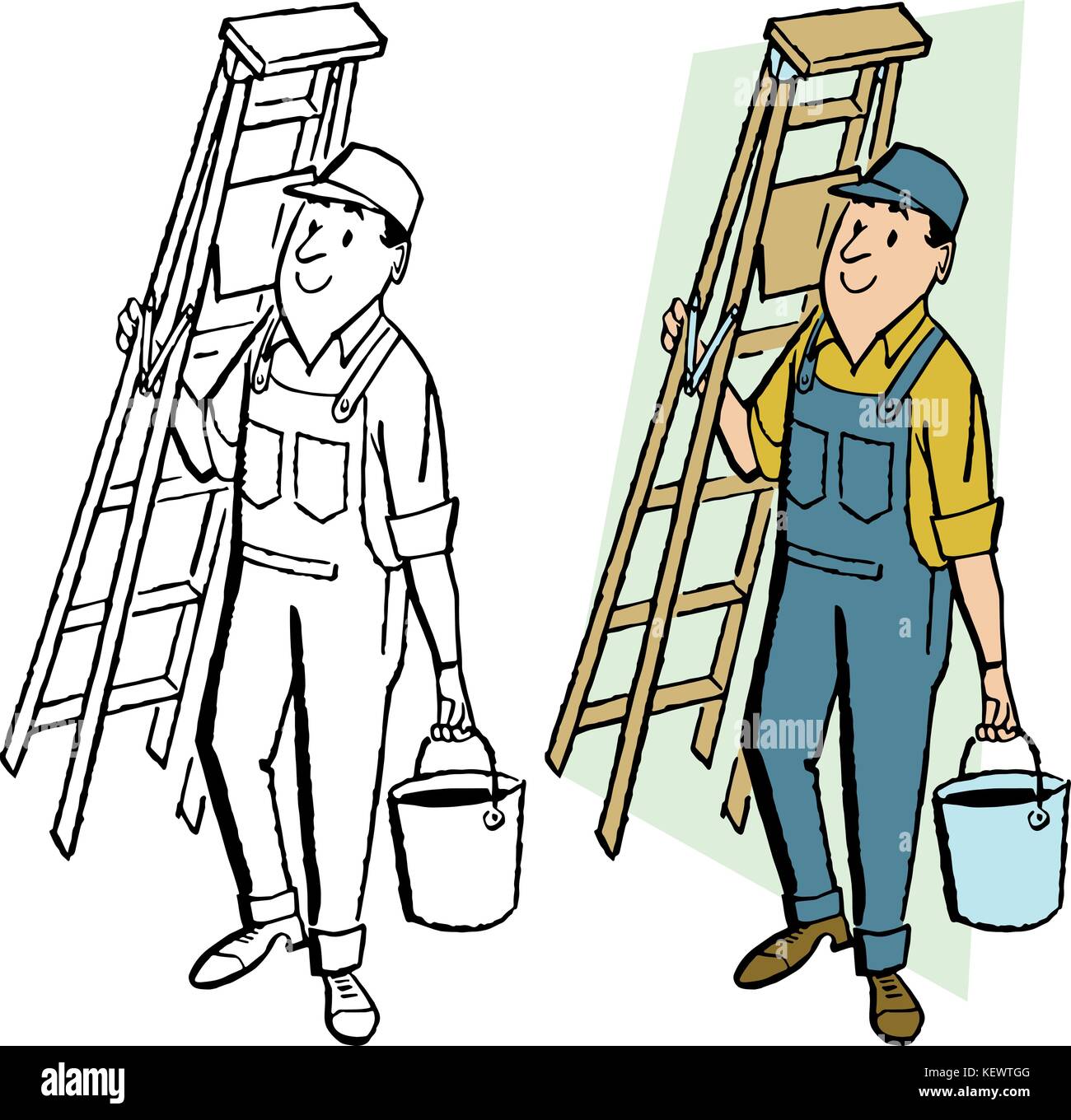 Man in bucket hat Stock Vector Images - Alamy