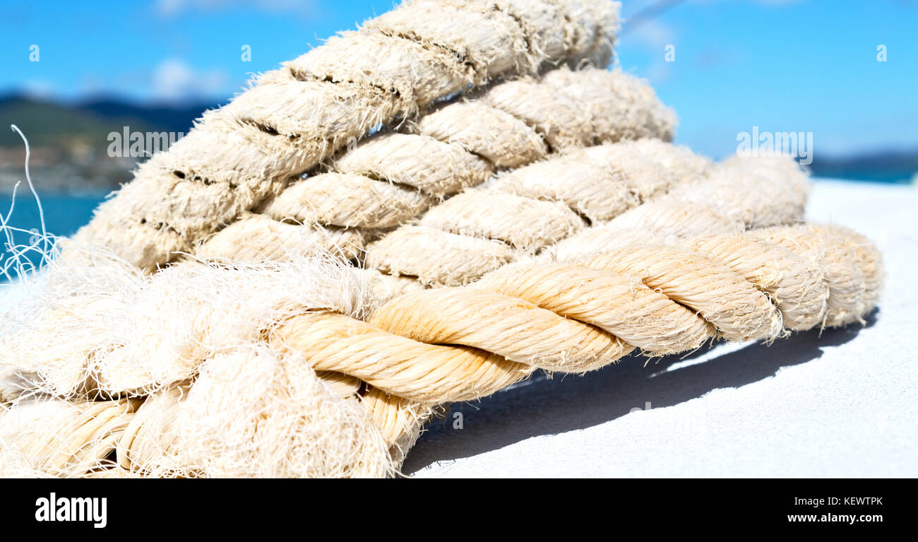 in australian catamaran a old rope in the sky like abstract concept
