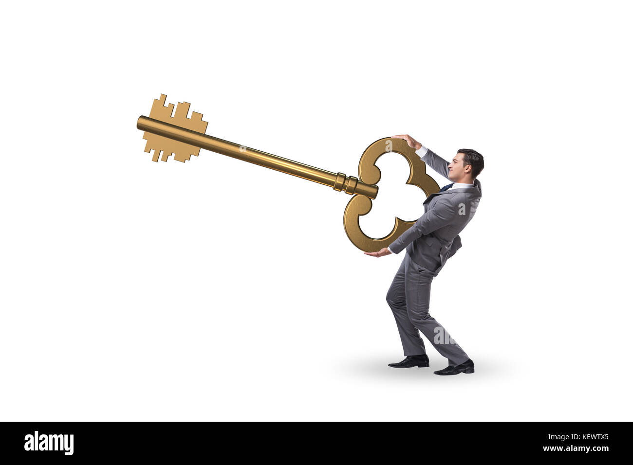 Concept with key to success illustration Stock Photo - Alamy