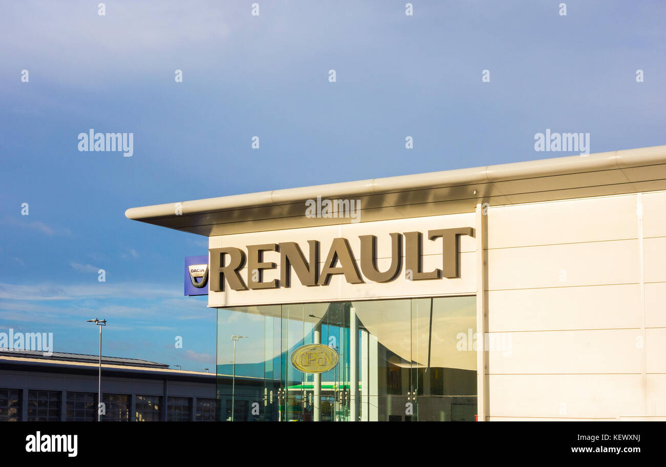 Renault, car, dealership, logo, auto, automobile, dealer, Stock Photo