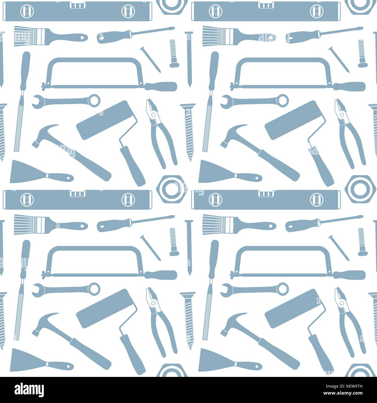 Vector seamless pattern background with various tools Stock Vector ...
