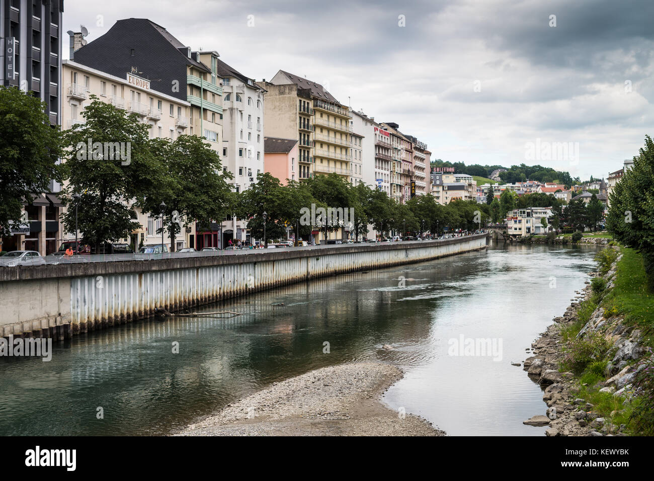 bridge over river in the Lourdes, France, Europe Stock Photo Alamy