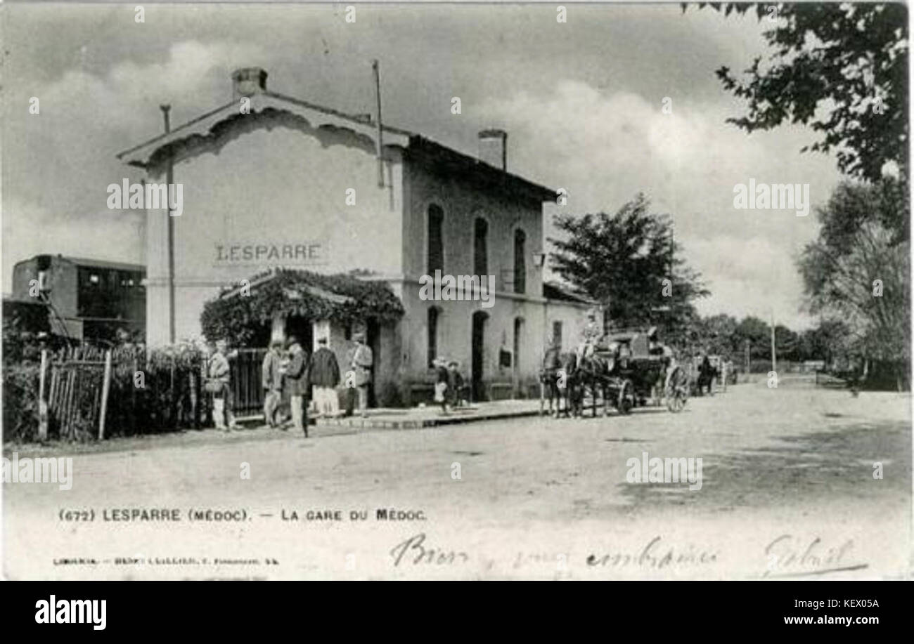 CP Gare Lesparre Stock Photo