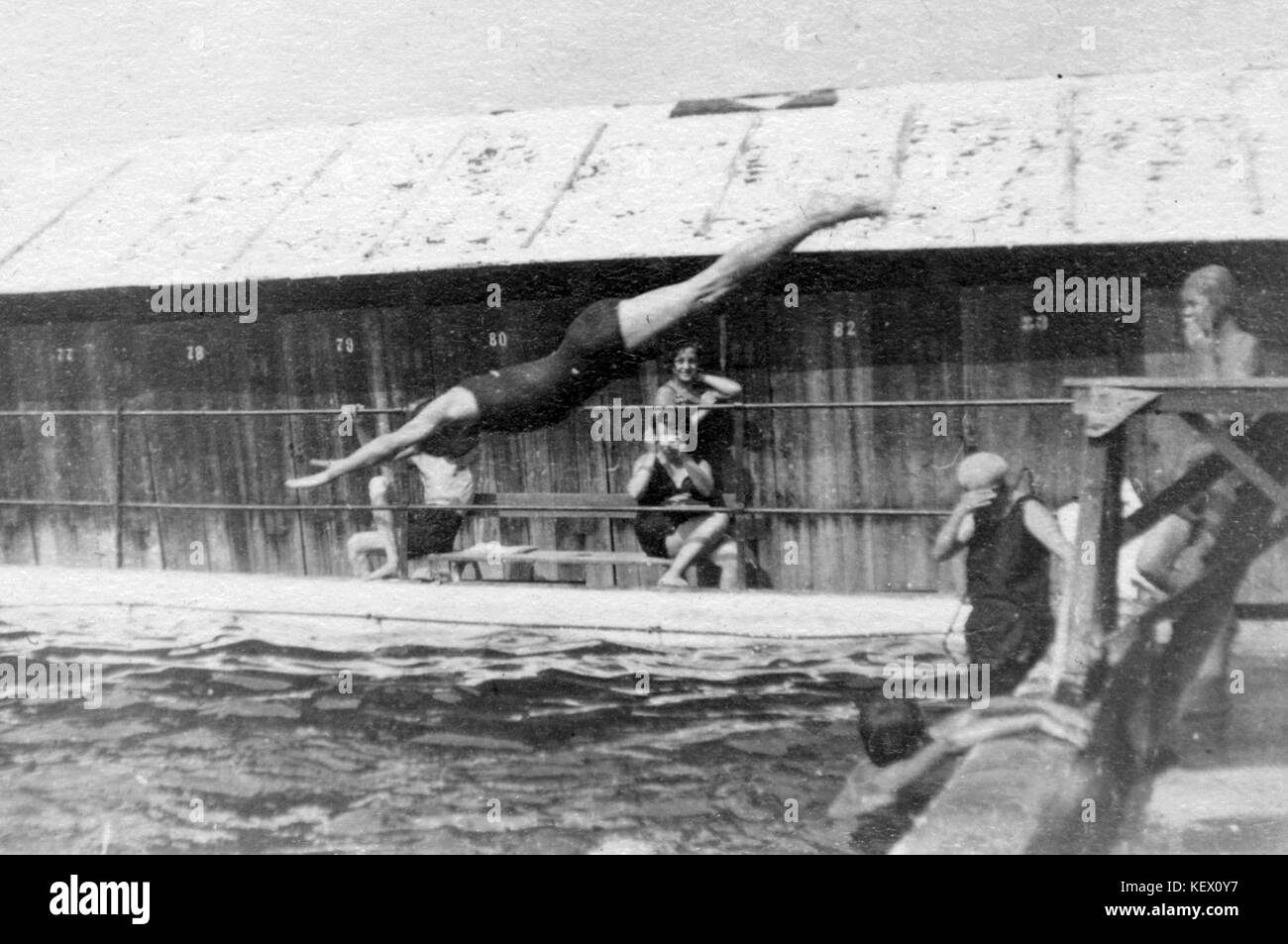 Vintage bathing suit Black and White Stock Photos & Images Alamy
