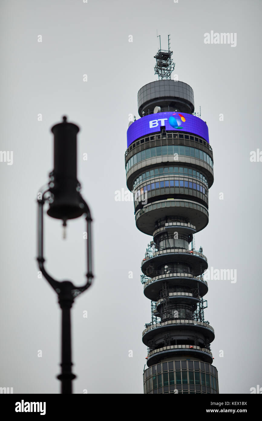 BT Tower is a communications tower in London the capital city of England Stock Photo