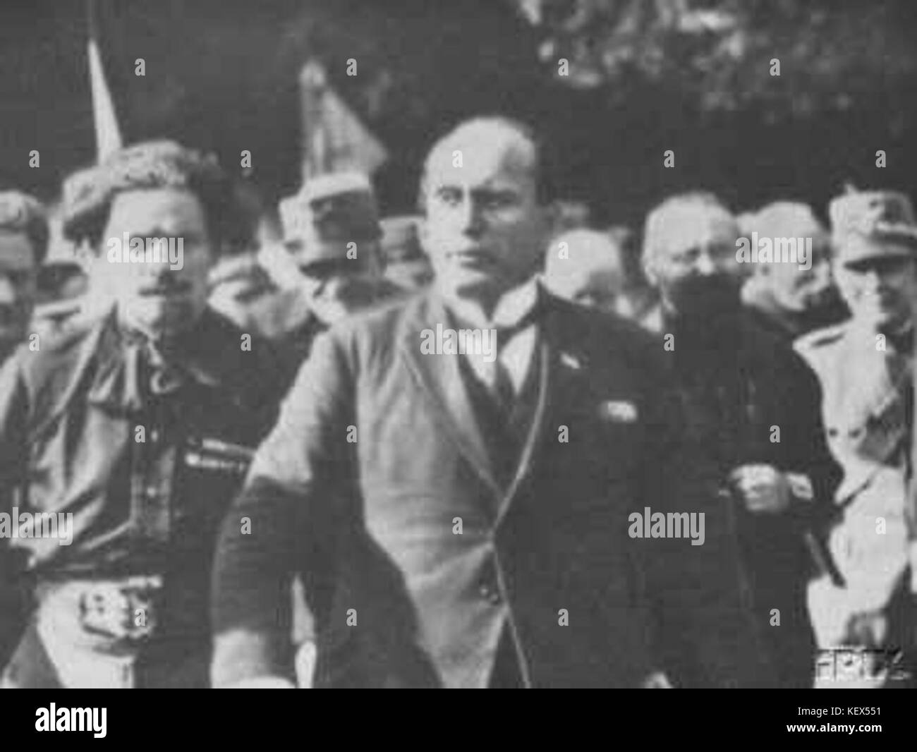 A photograph or document from 1923 depicting Benito Mussolini, the ...