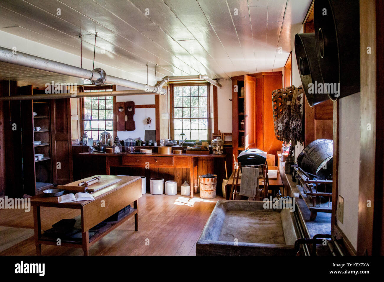 Room Interior From A Shaker Period Building Stock Photo