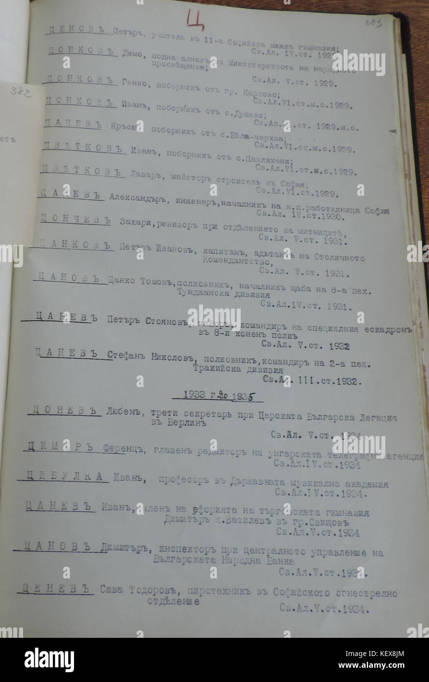 3K 2 123 383 Recipients of the Bulgarian Order of Saint Alexander, 1912 1935 Stock Photo