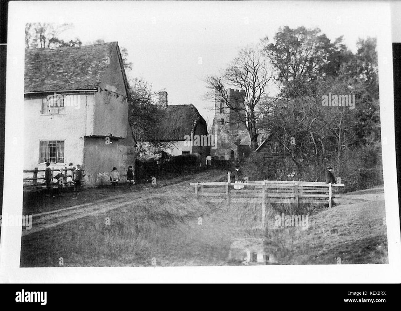 Church Walk Wilden Bedfordshire UK Circa 1900 Stock Photo