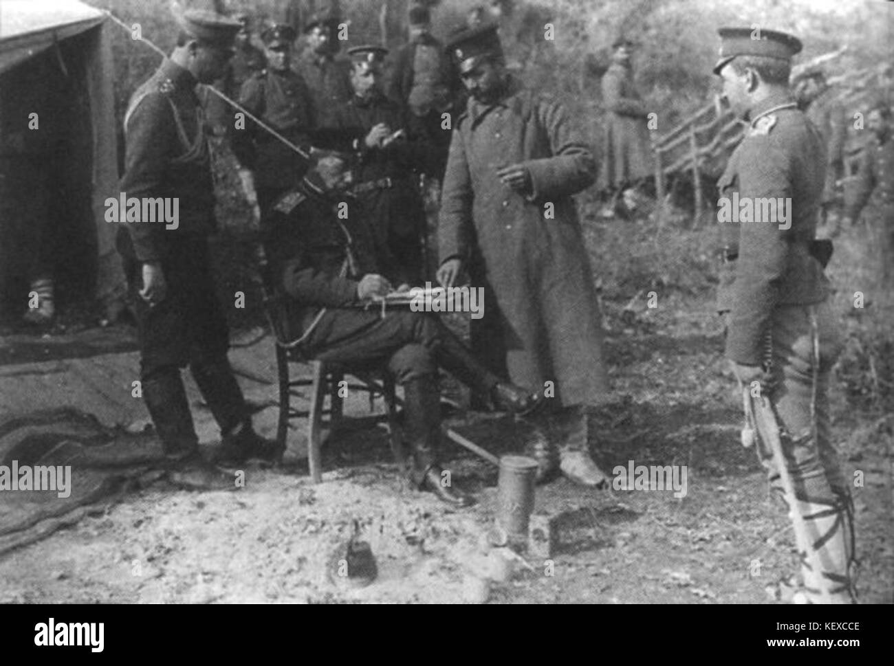 Bulgarian 51st Regiment staff Stock Photo