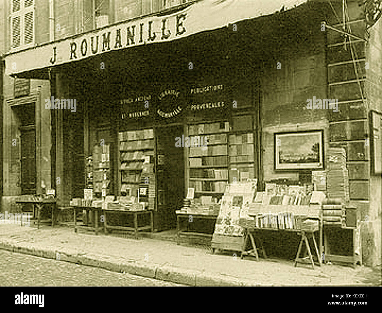 Avignon Librairie Roumanille, rue Saint Agricol Stock Photo